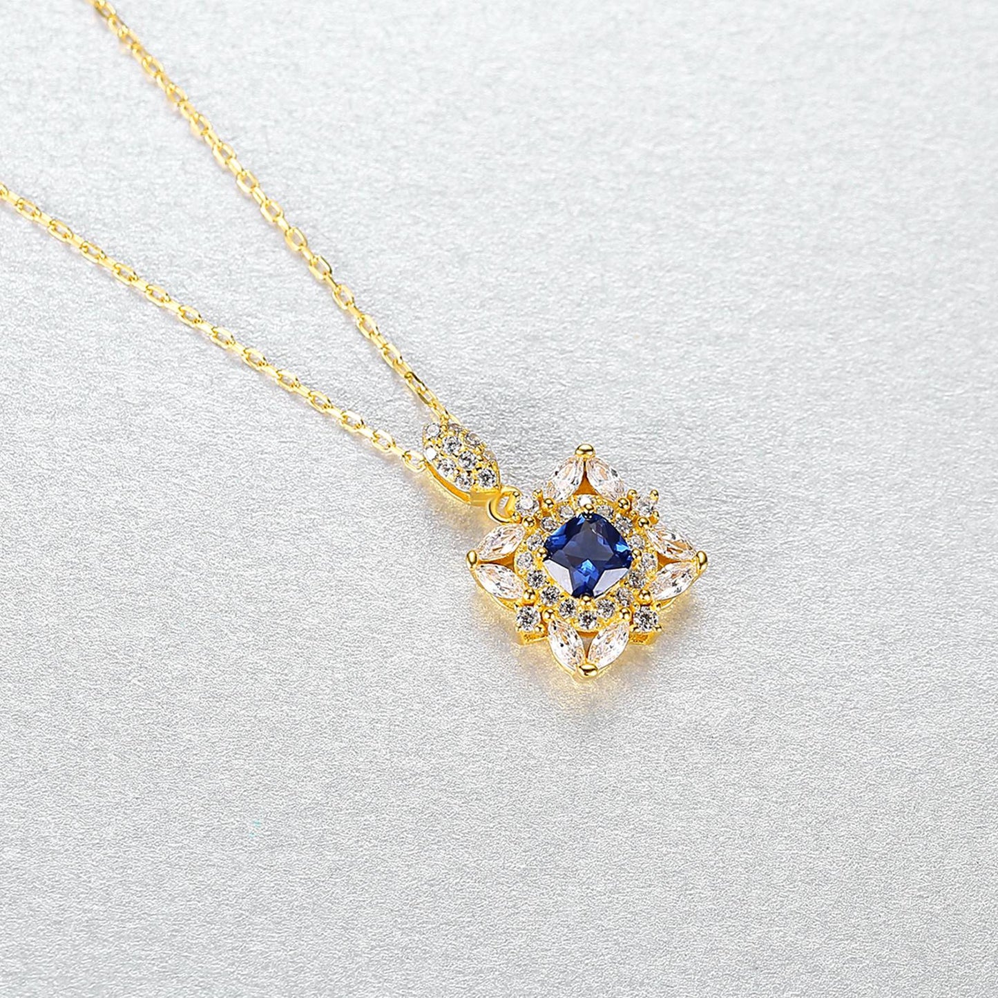 Colier din Argint Alarose Sapphire