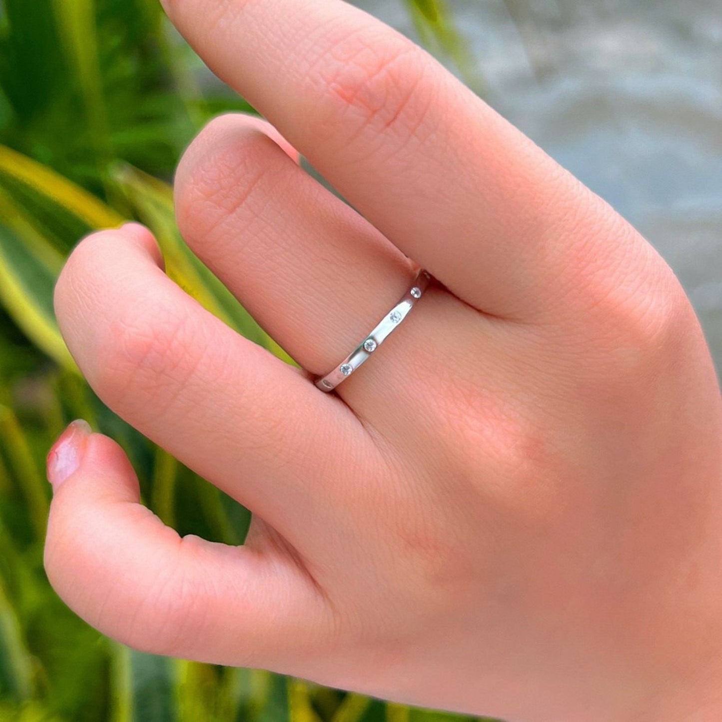 Inel din argint elegant cu cristale zirconiu cesini femei