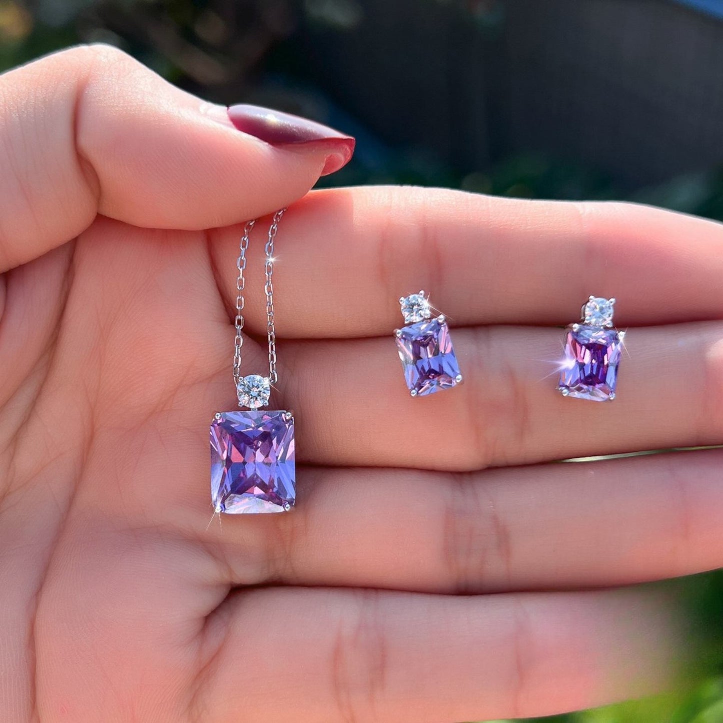 Set din Argint Alya Blue Topaz