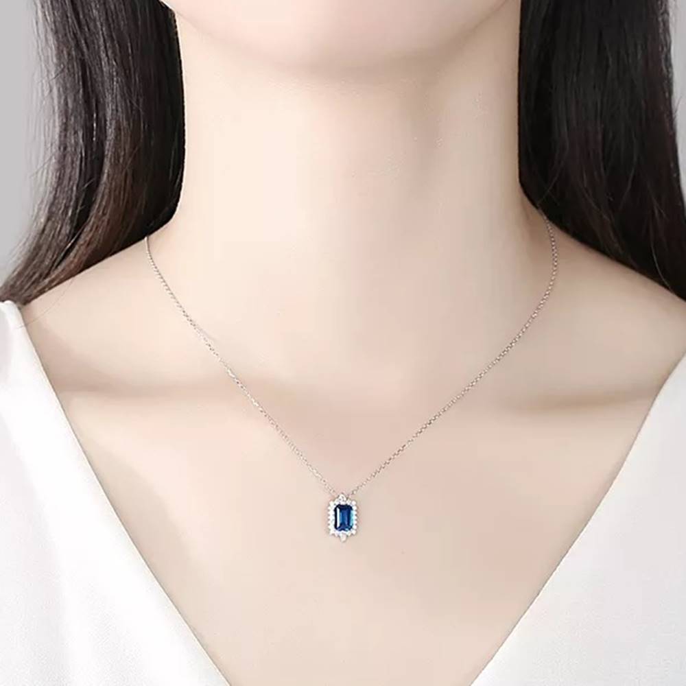 Colier din Argint Lotus Blue