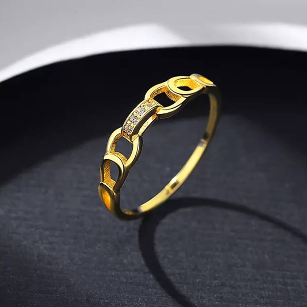 Inel din Argint Zircon Chain