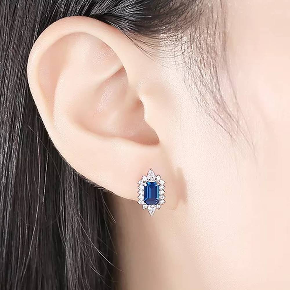 Cercei din Argint Lotus Blue