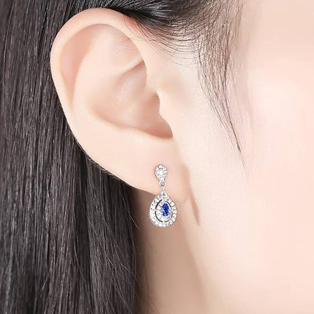 Set din Argint Luxe Sapphire