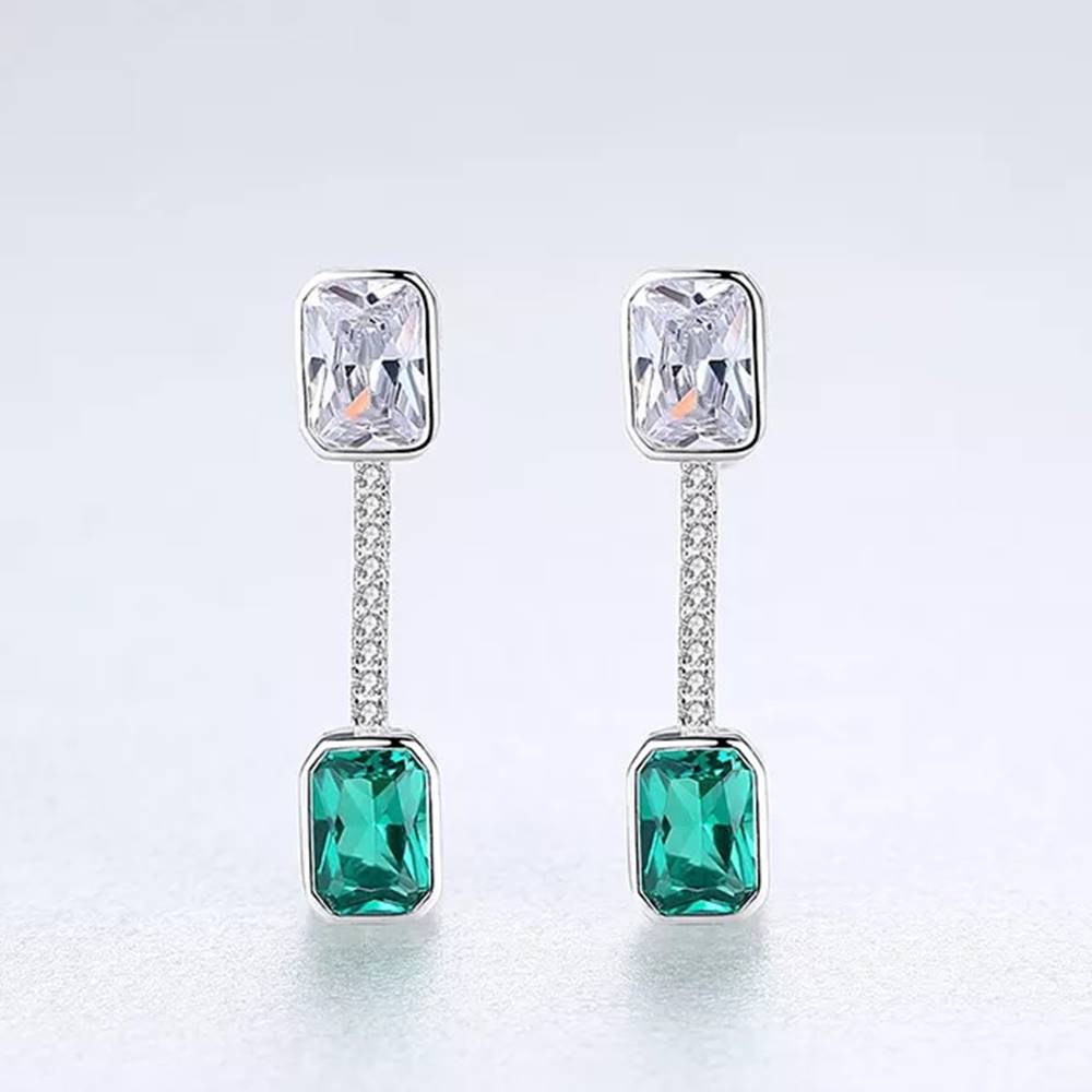 Cercei din Argint Amber Green