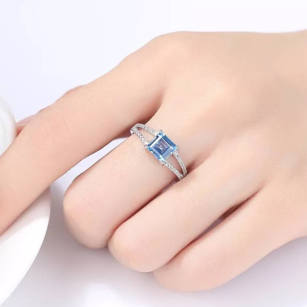 Inel din Argint Sapphire Diamonds