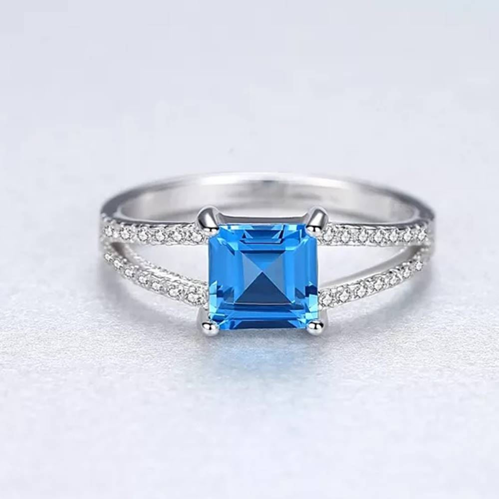 Inel din Argint Sapphire Diamonds