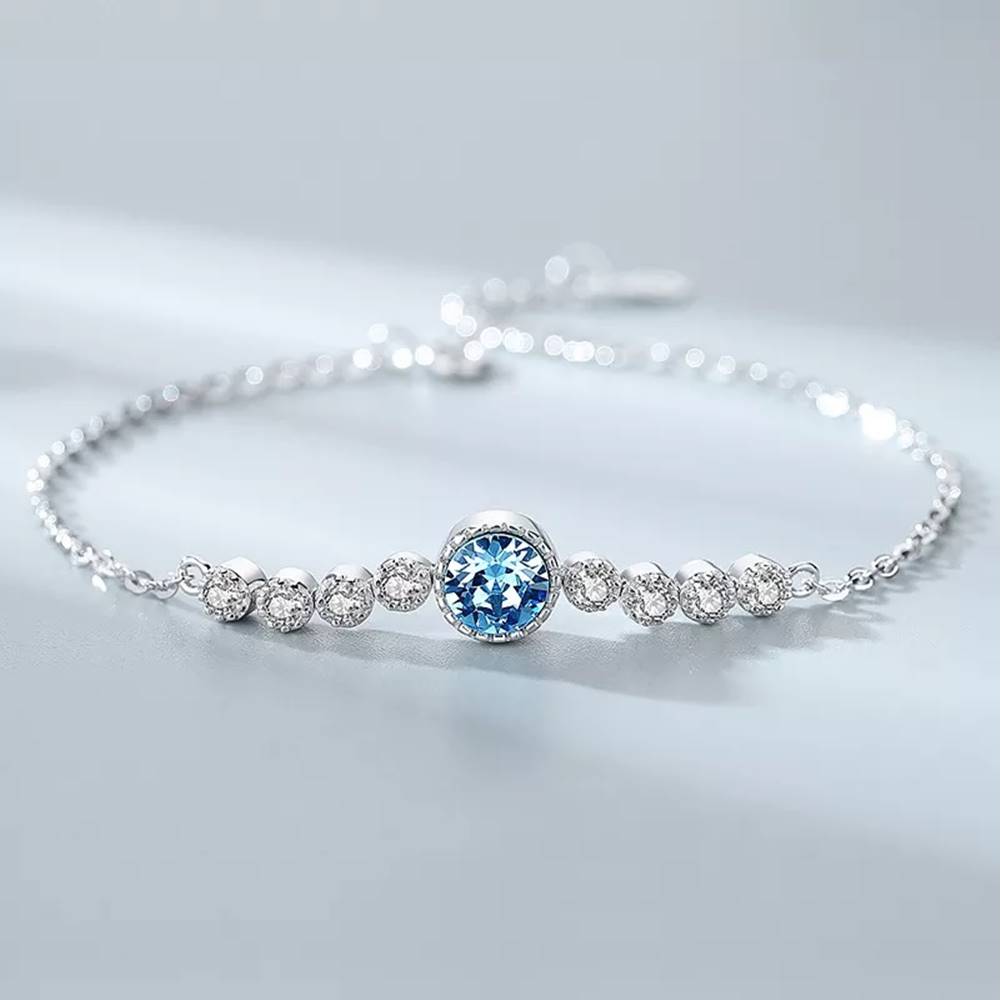 Set din Argint Blue Crystal