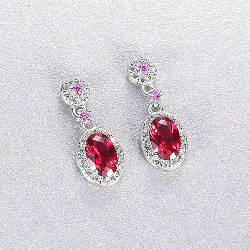 Cercei din Argint Major Ruby