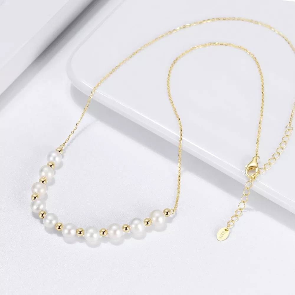 Set din Argint Chain Beads Pearl