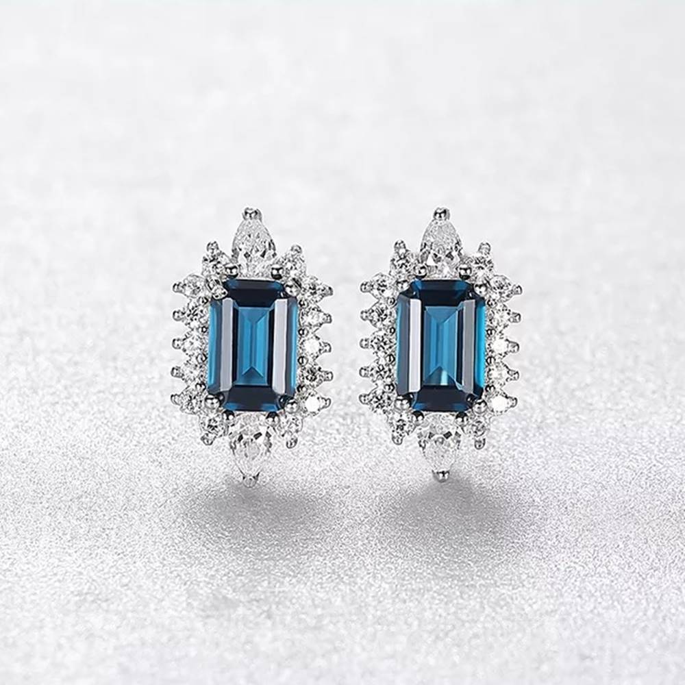 Cercei din Argint Lotus Blue