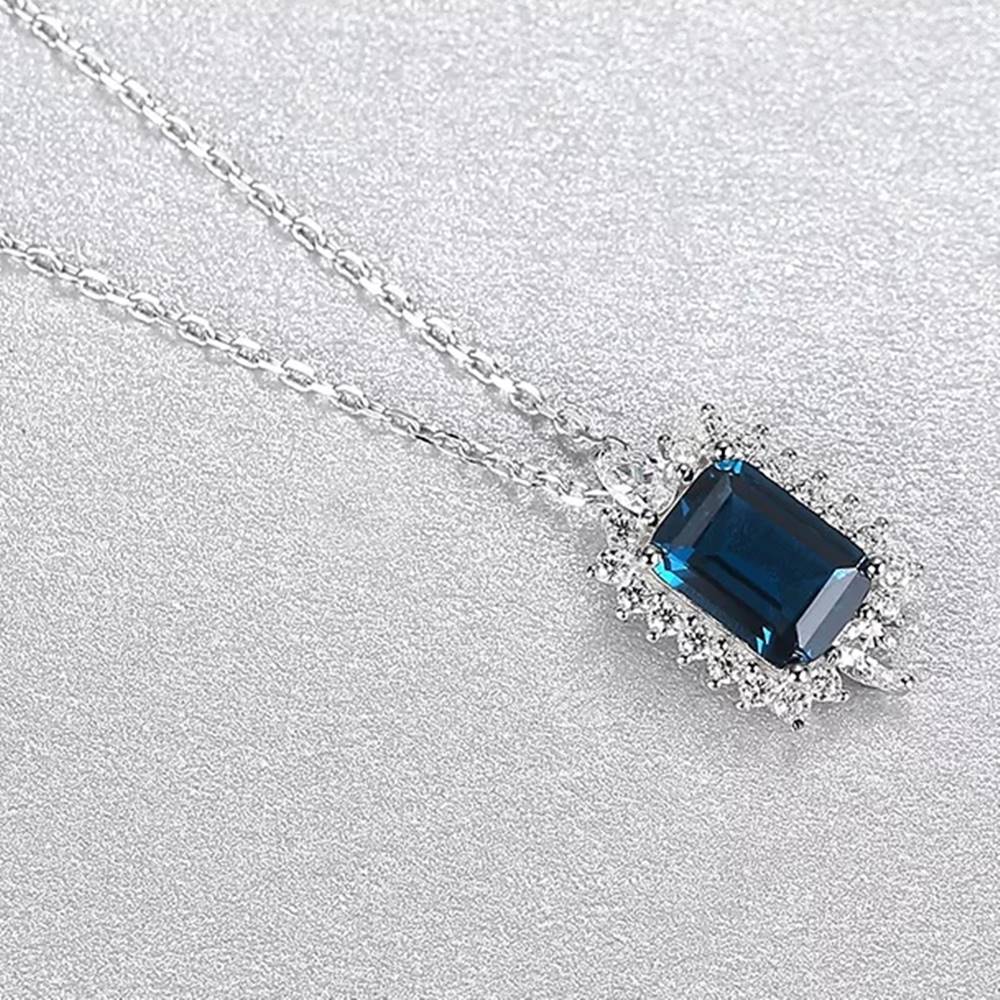 Colier din Argint Lotus Blue