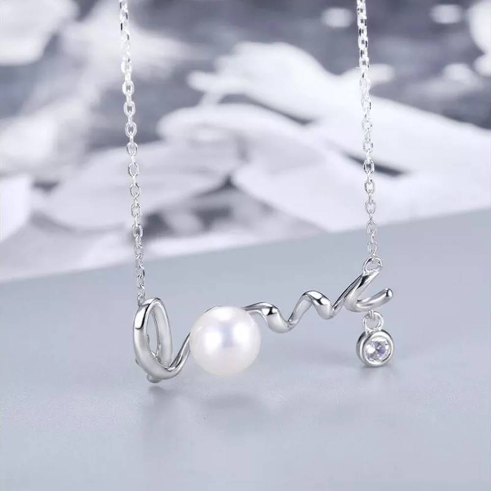 Colier din Argint Love Pearl