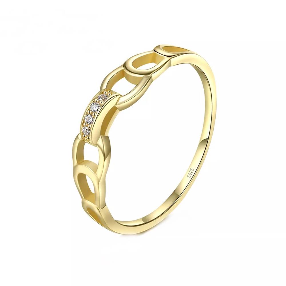 Inel din Argint Zircon Chain