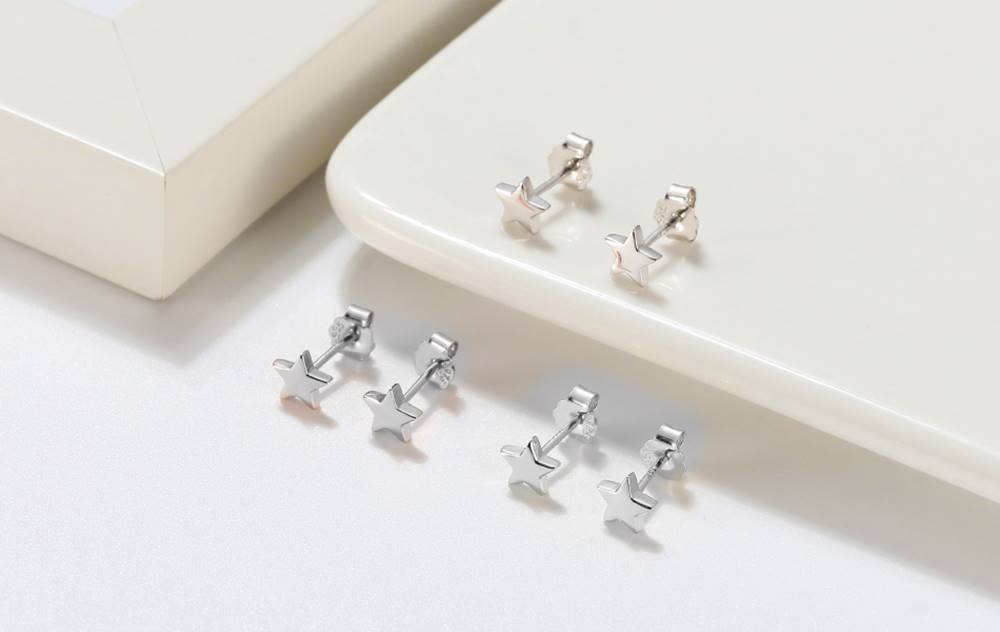 Cercei din Argint Simple Stars