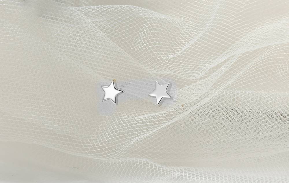 Cercei din Argint Simple Stars