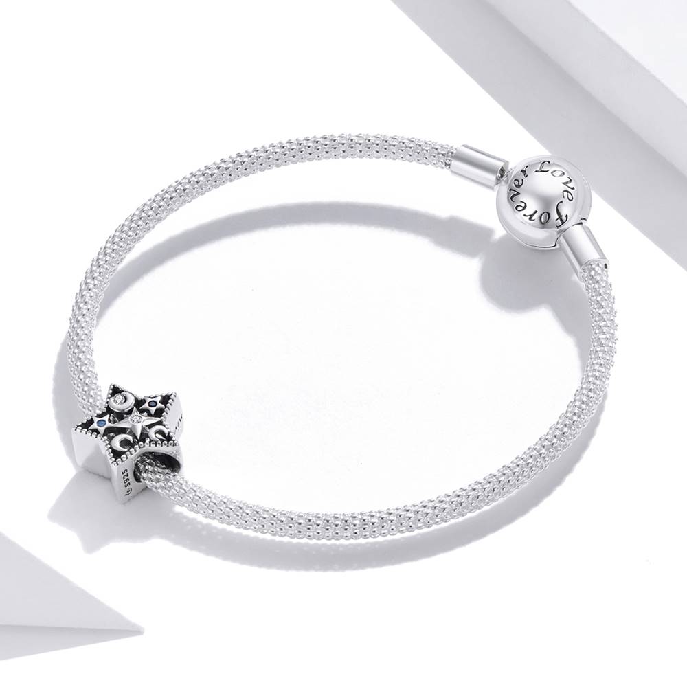 Talisman din Argint Star and Moon