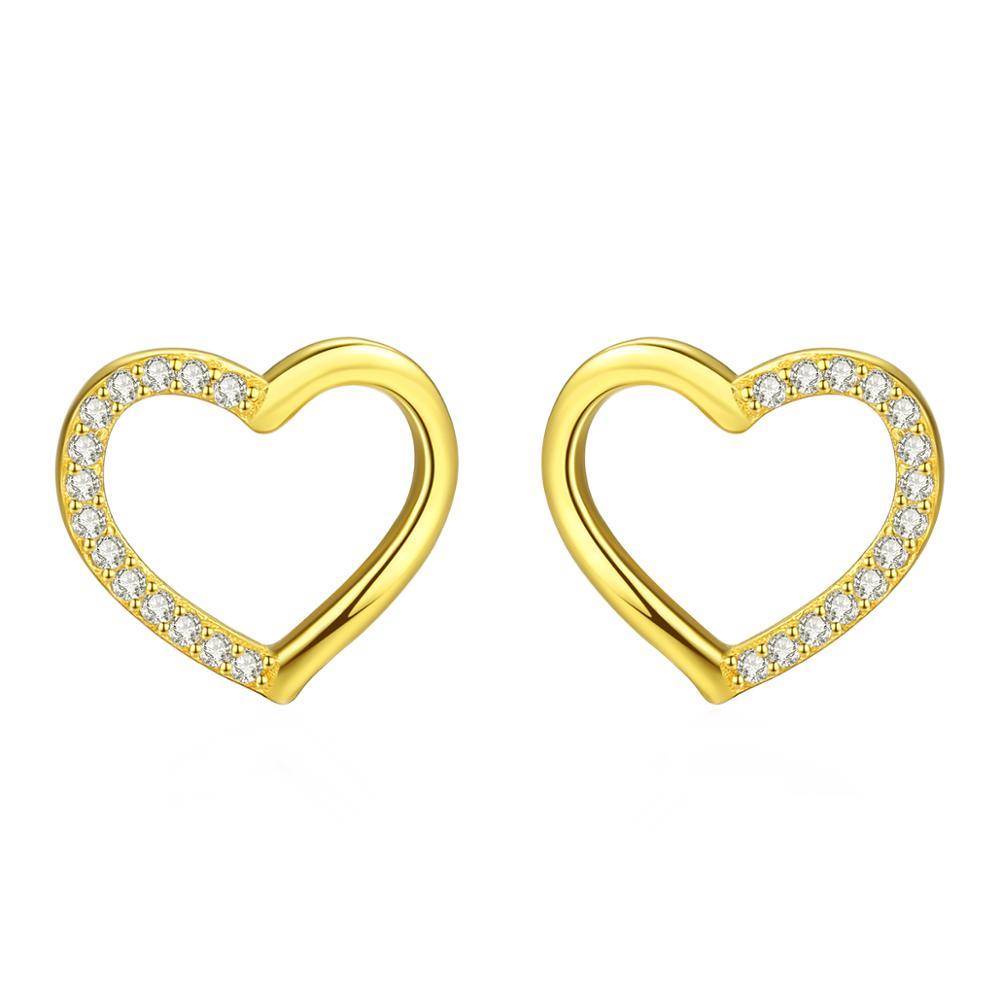 Cercei din Argint Pure Heart Gold