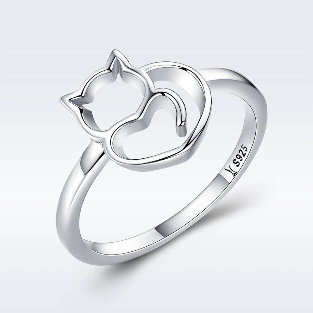 Inel din Argint Cute Cat