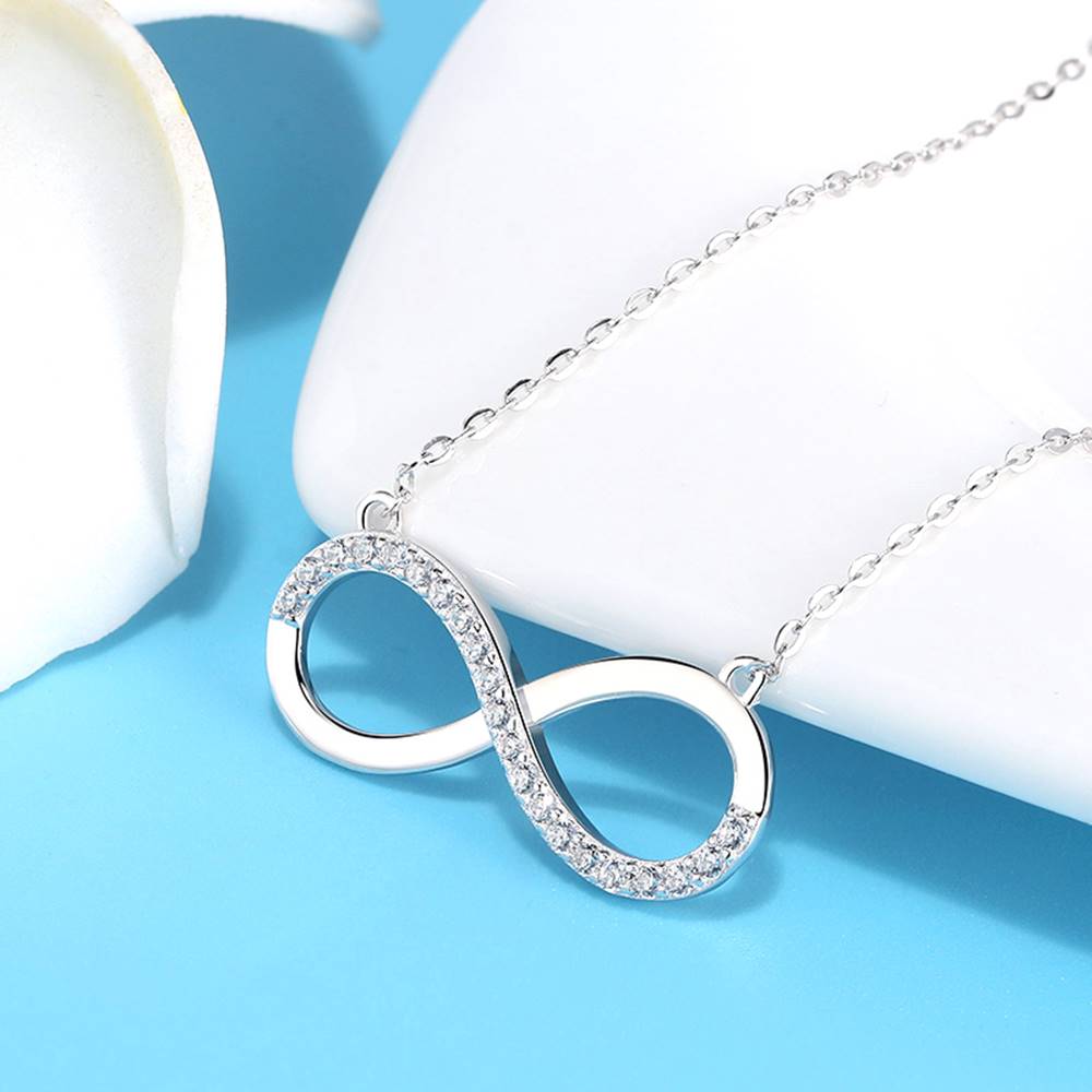 Colier din Argint Diamond Infinity