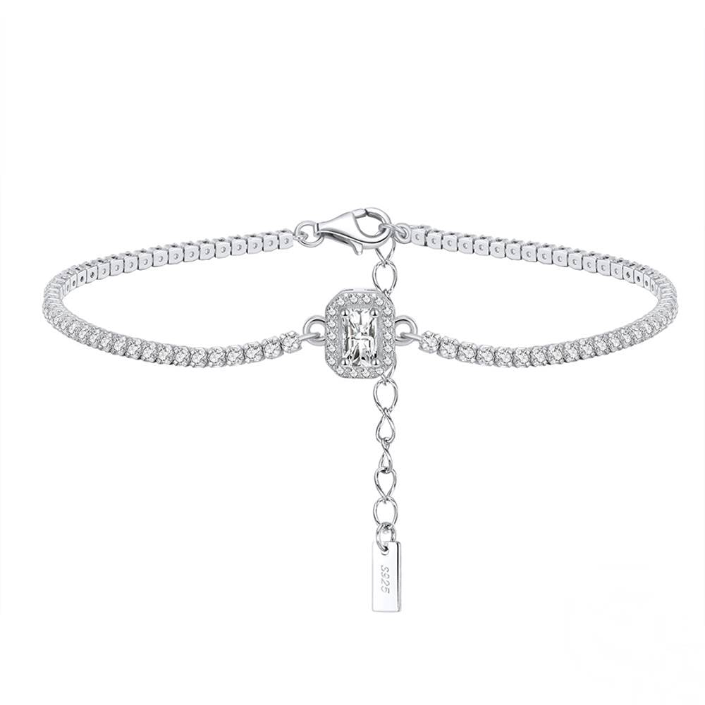 Bratara Tennis din Argint Adelaide Crystals