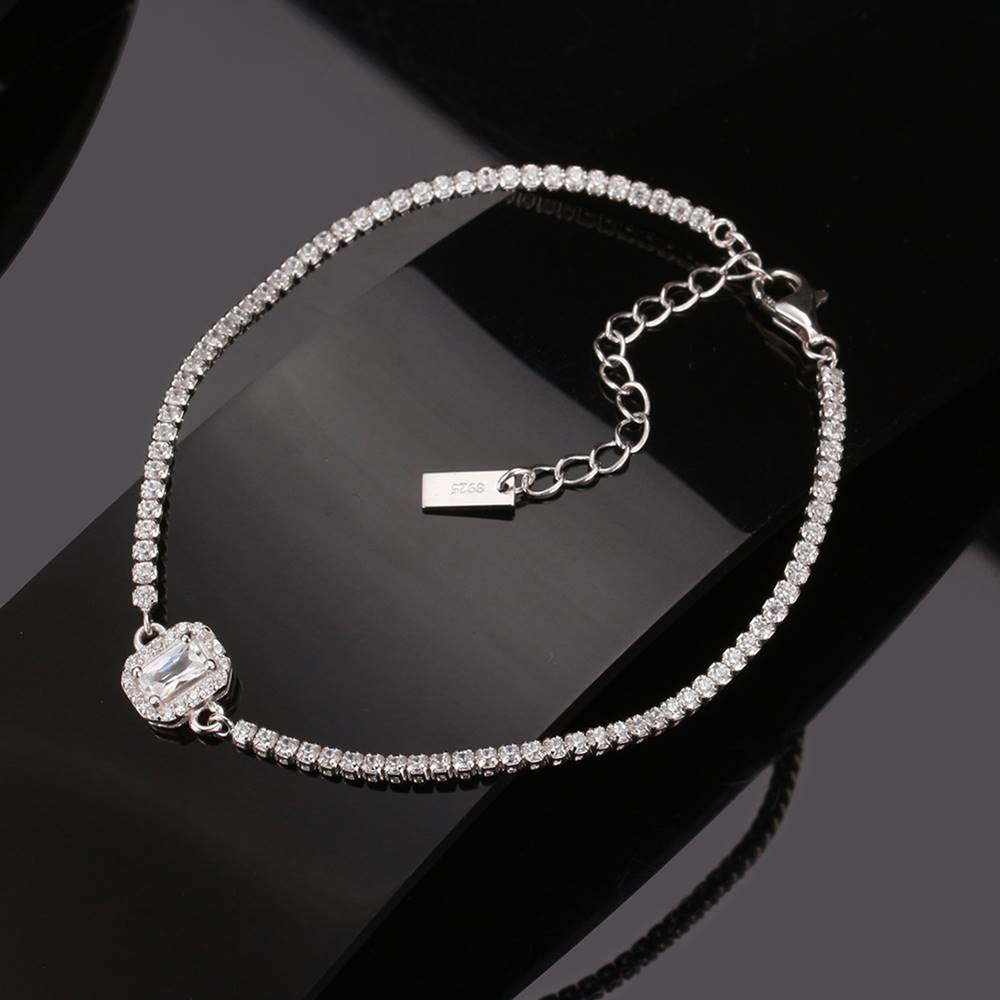 Bratara Tennis din Argint Adelaide Crystals