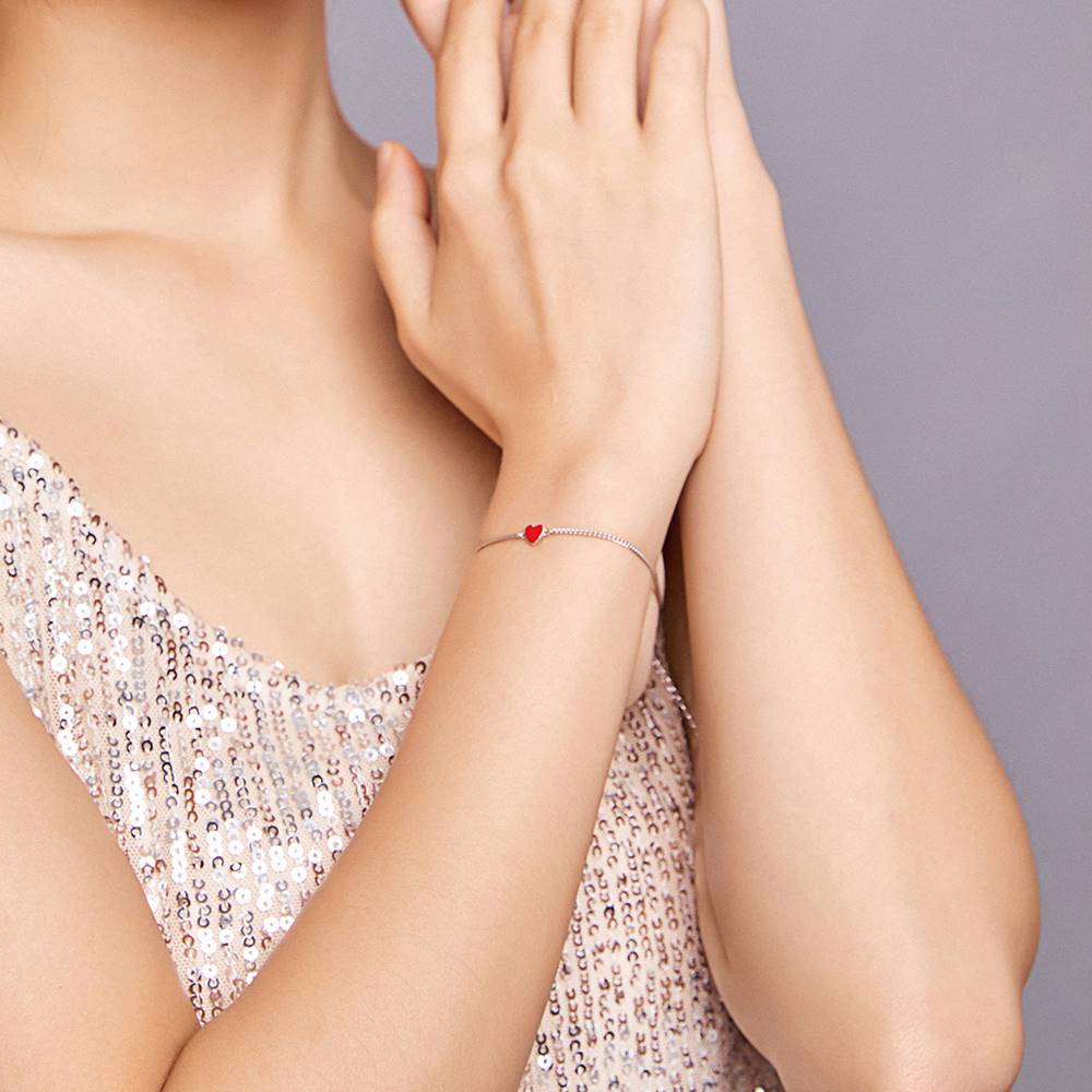 Bratara din Argint Red Heart
