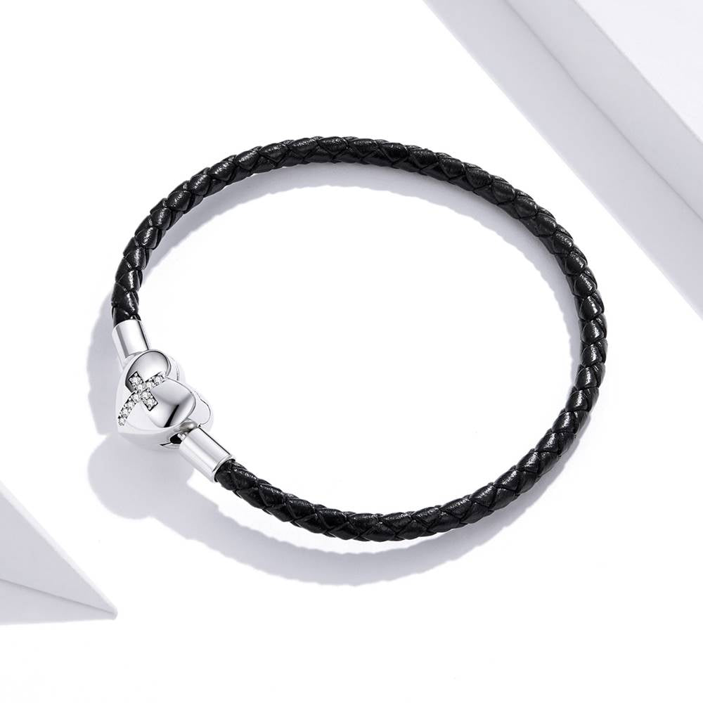 Bratara pentru Talismane din Argint Cross Heart