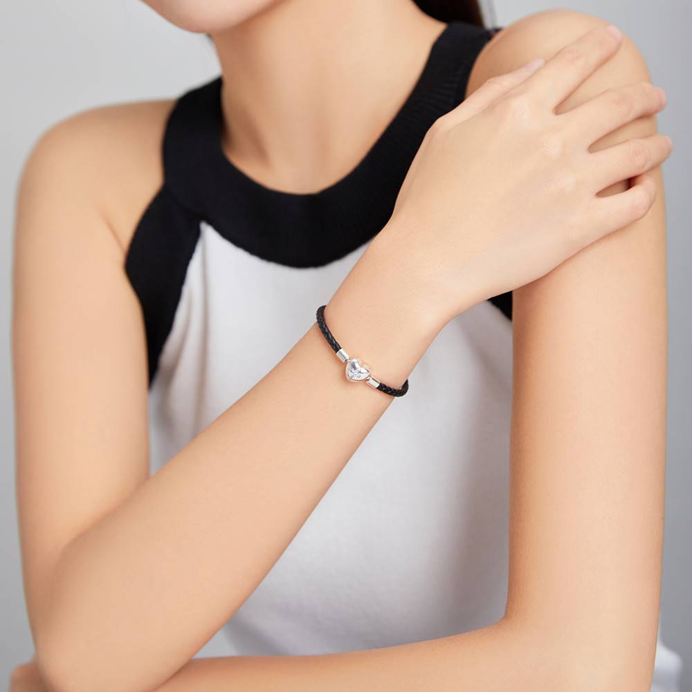 Bratara pentru Talismane din Argint Cross Heart