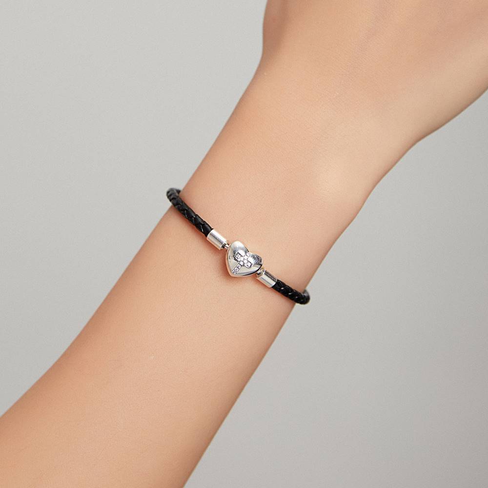 Bratara pentru Talismane din Argint Cross Heart