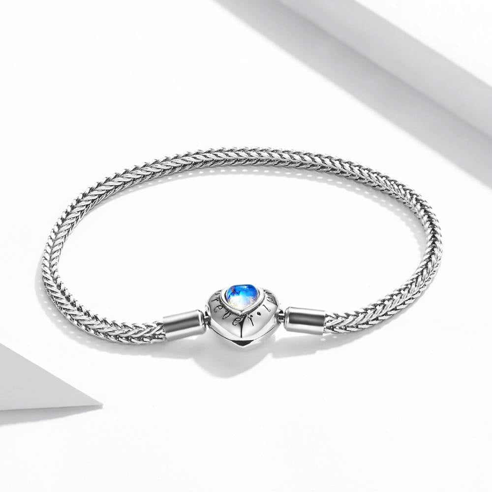 Bratara pentru Talismane din Argint Heart Moonstone