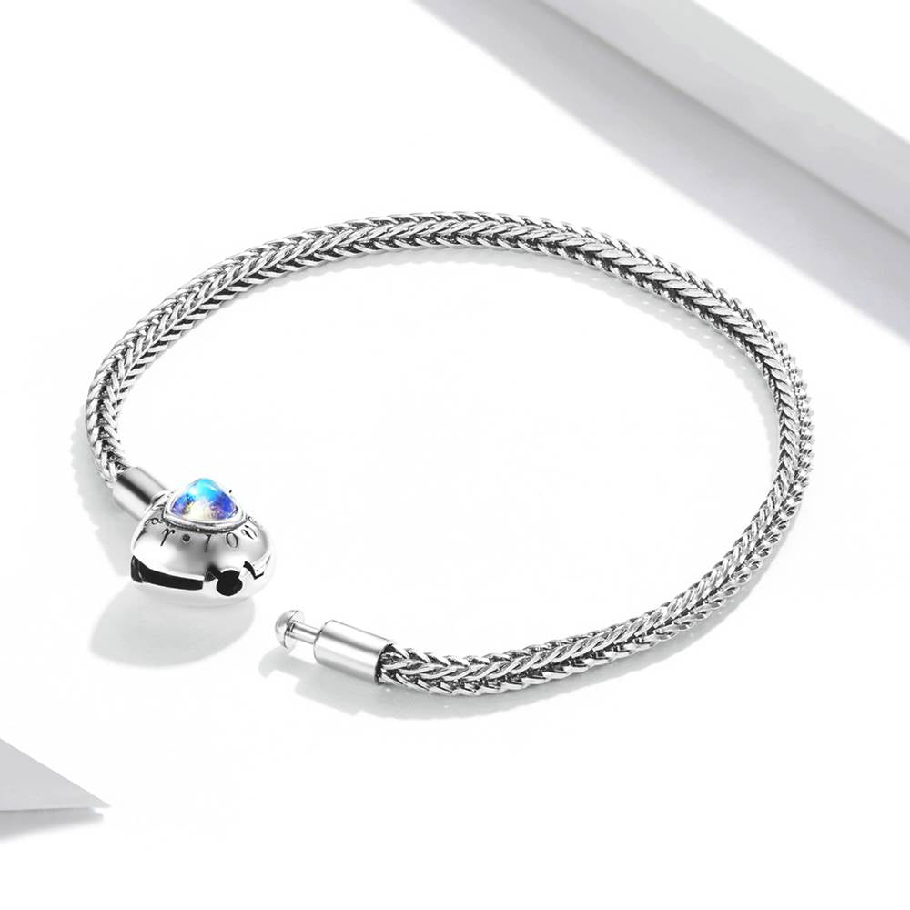 Bratara pentru Talismane din Argint Heart Moonstone