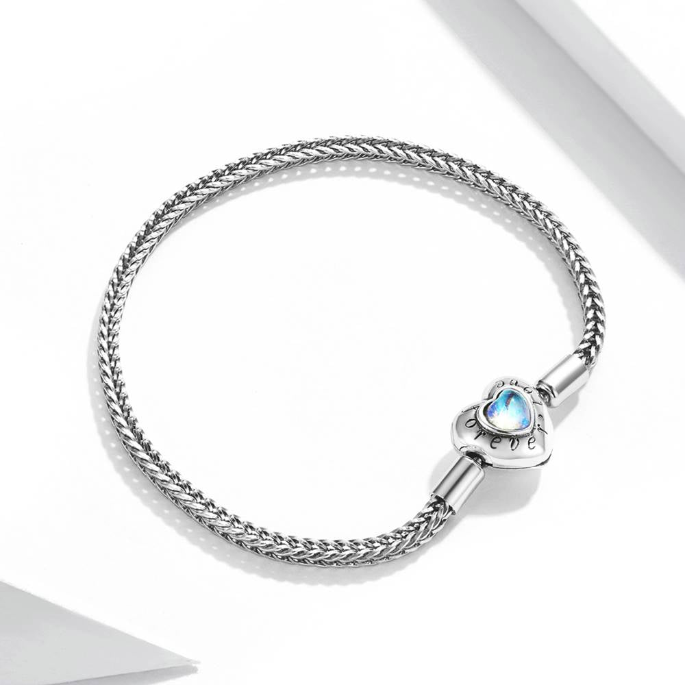 Bratara pentru Talismane din Argint Heart Moonstone