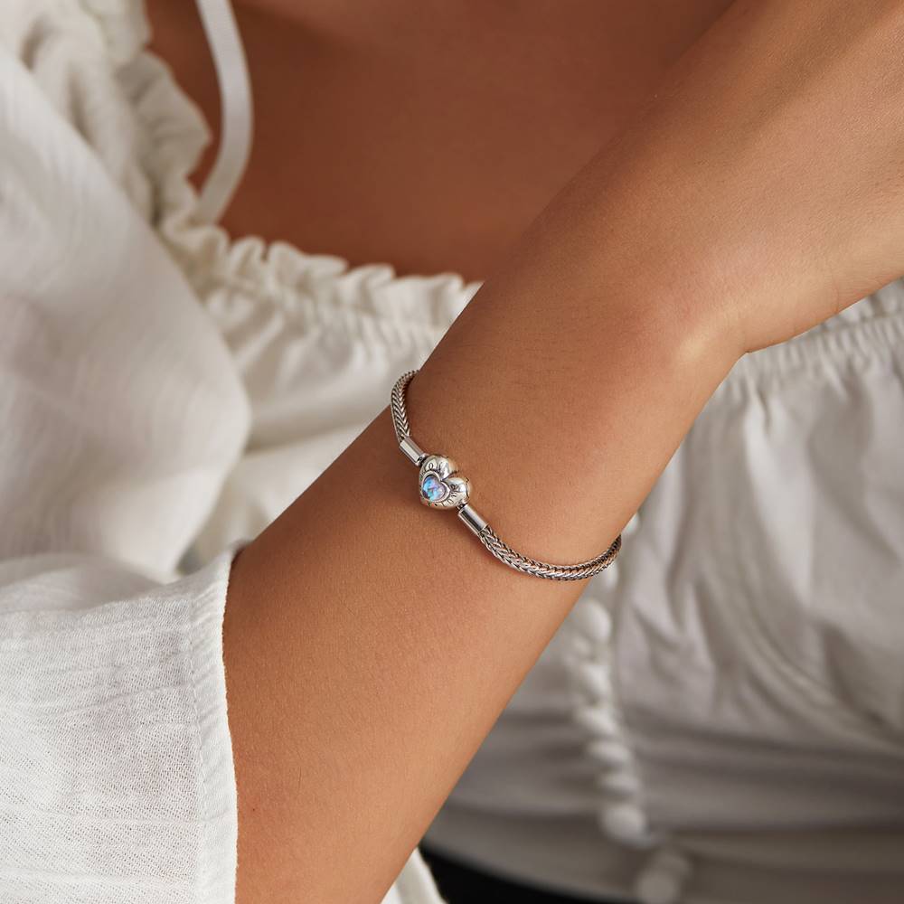Bratara pentru Talismane din Argint Heart Moonstone