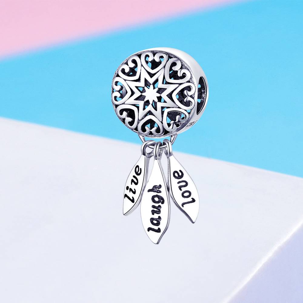 Talisman din Argint Live Laugh Love