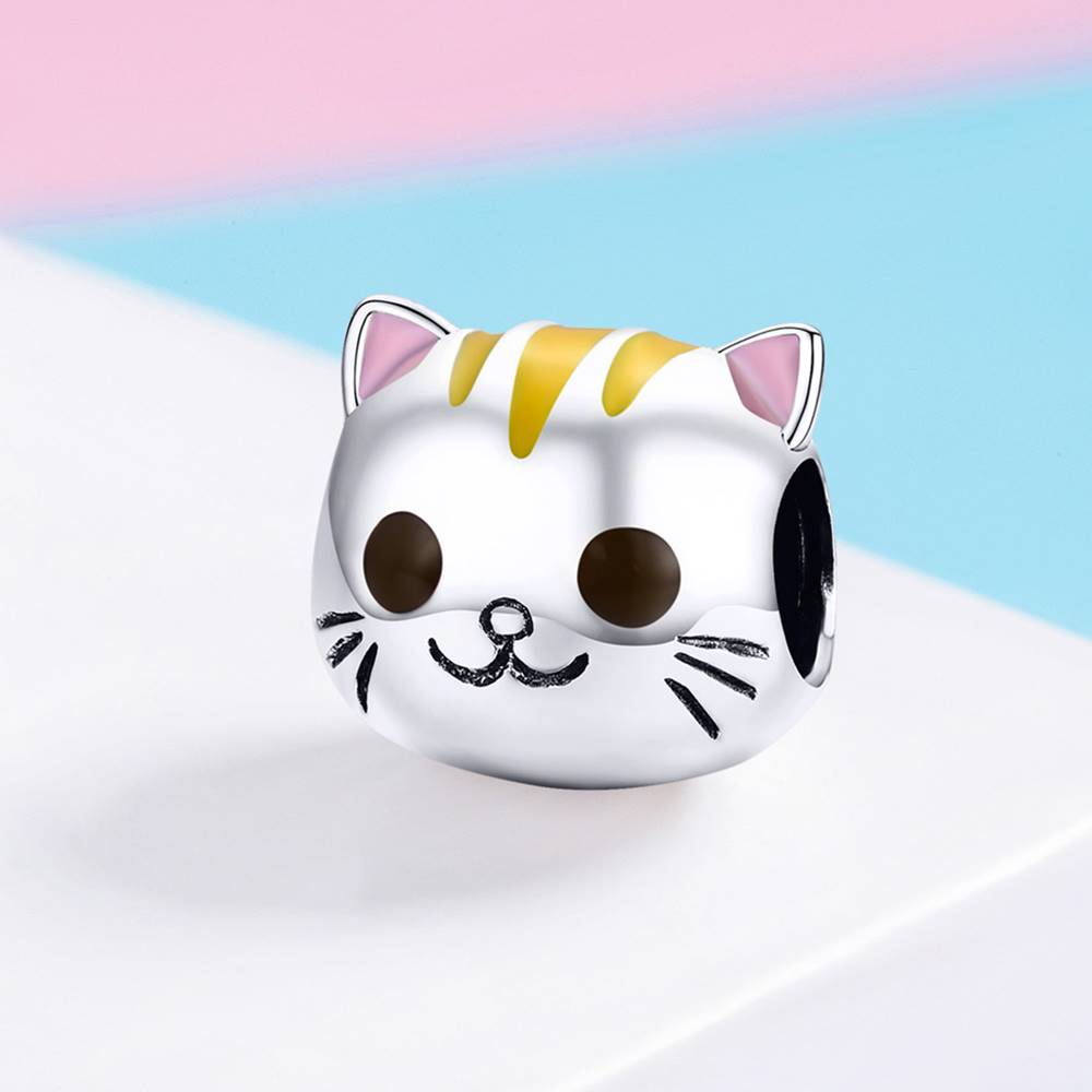 Talisman din Argint Cute Cat