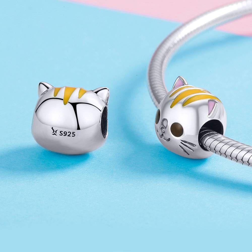 Talisman din Argint Cute Cat