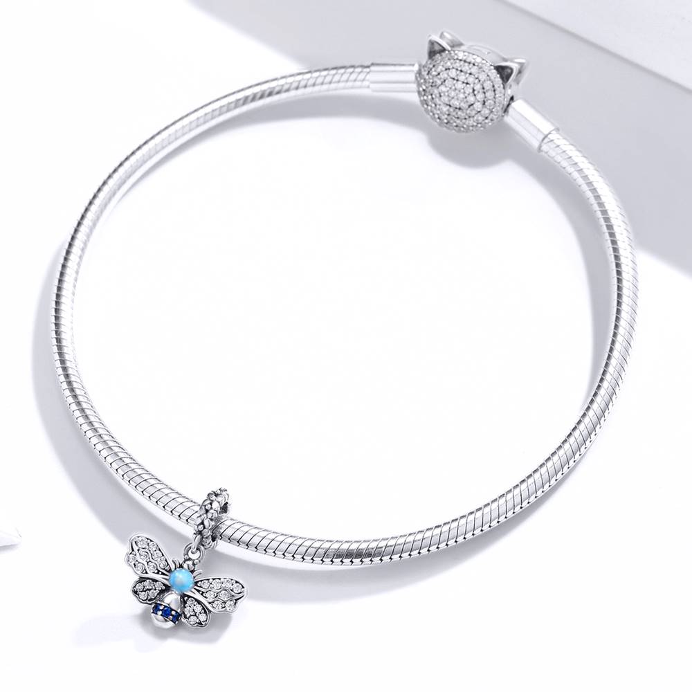 Talisman din Argint Blue Bee