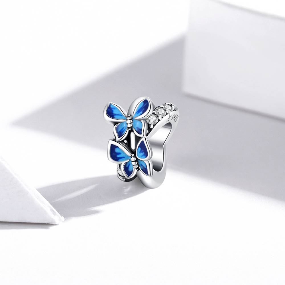 Talisman din Argint Flying Butterflies