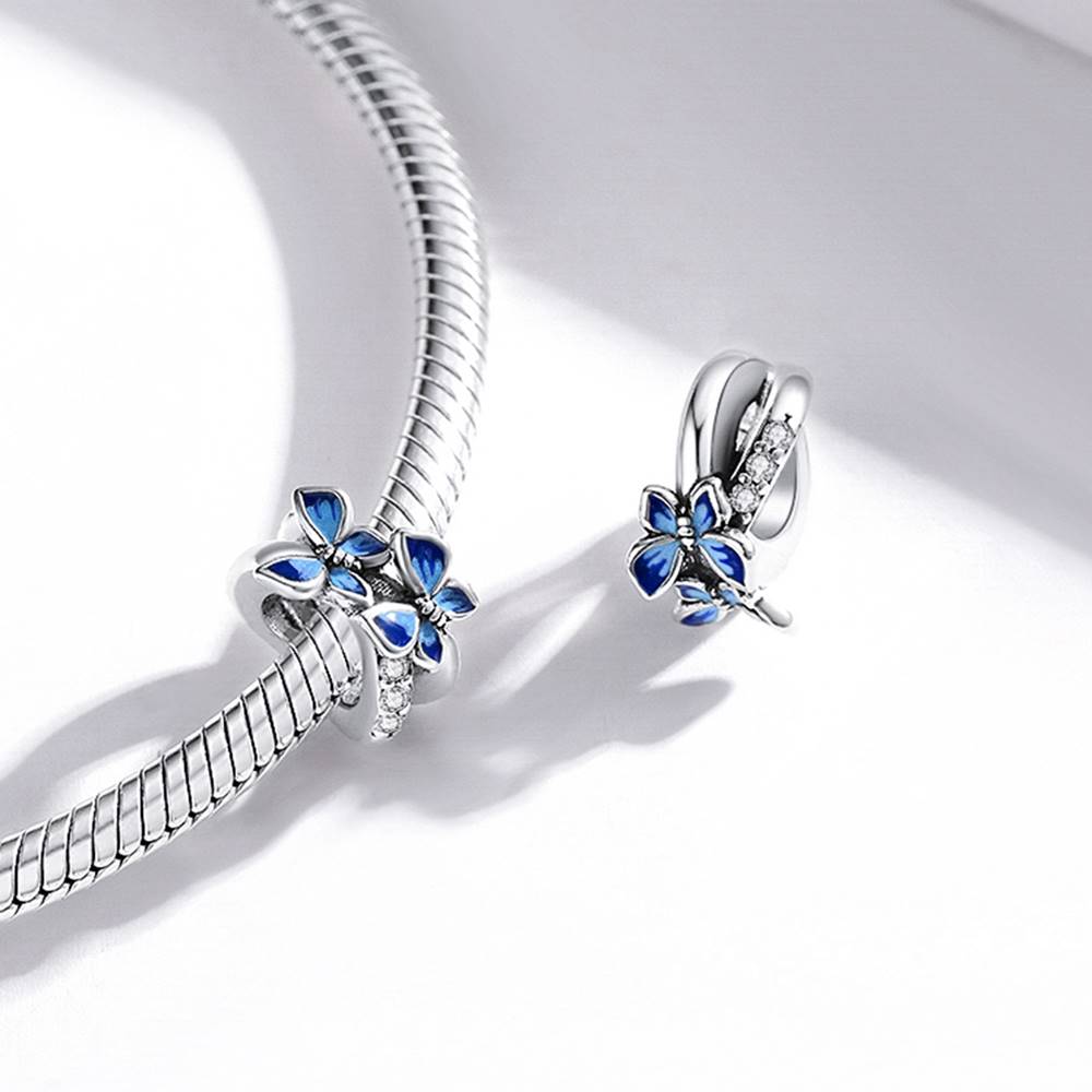 Talisman din Argint Flying Butterflies