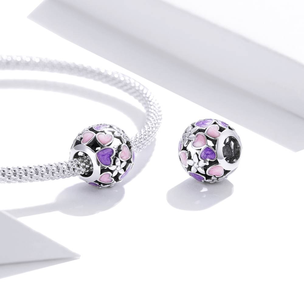 Talisman din Argint Purple Hearts