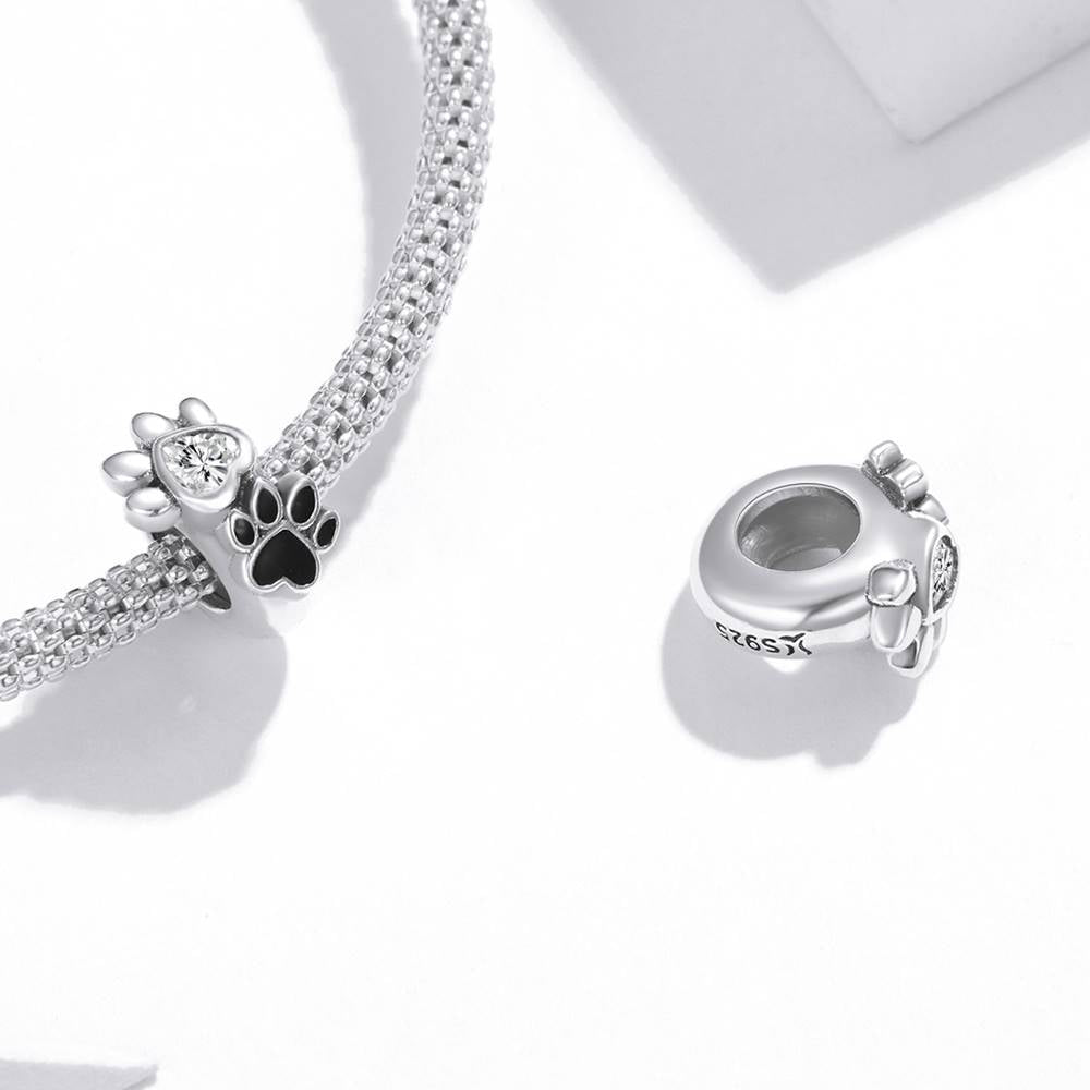 Talisman din Argint Pets Paw Prints