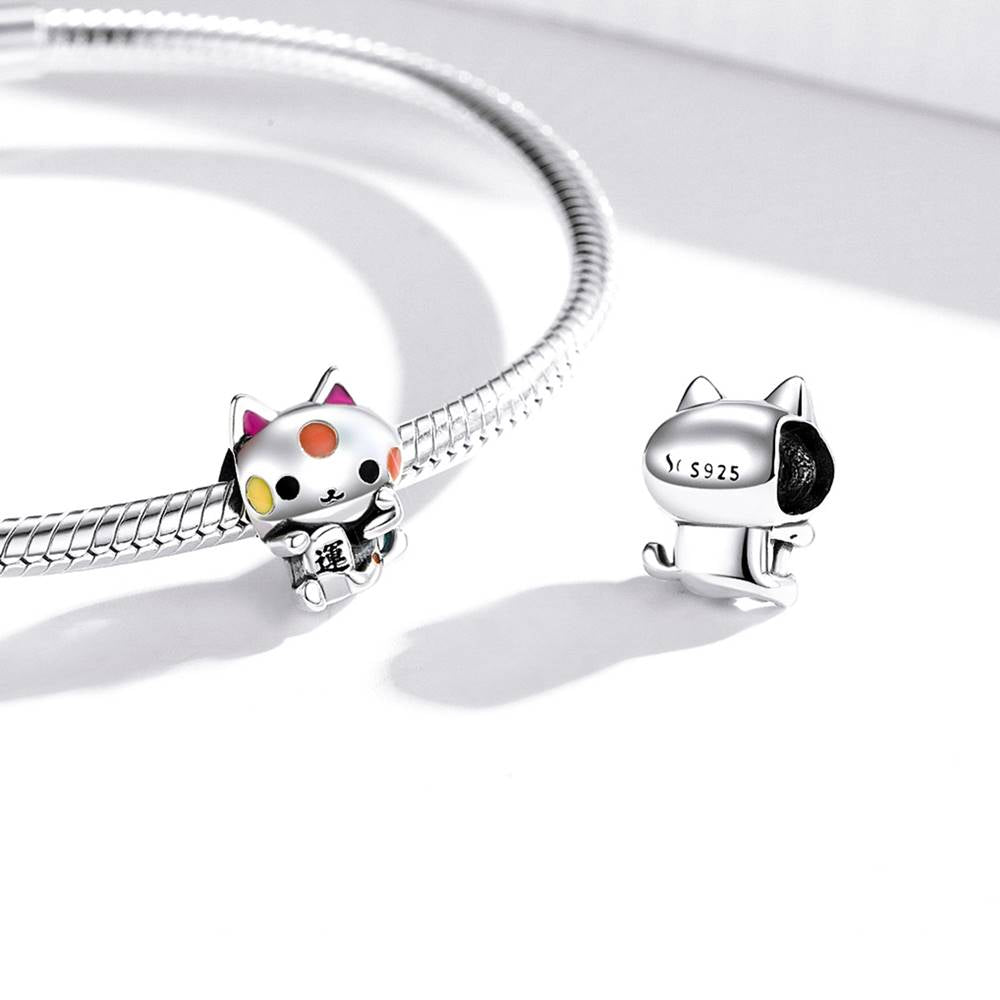 Talisman din Argint Auspicious Cat
