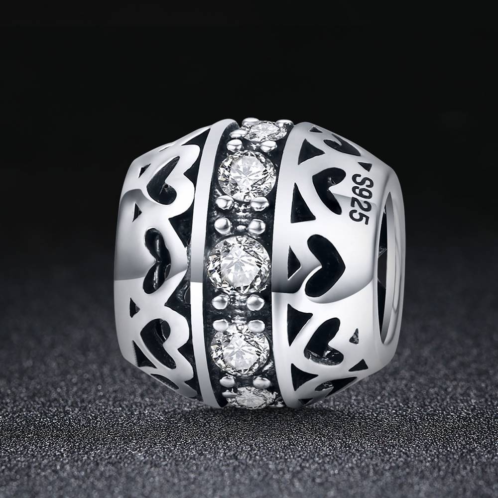 Talisman din Argint Cute Round Crystal