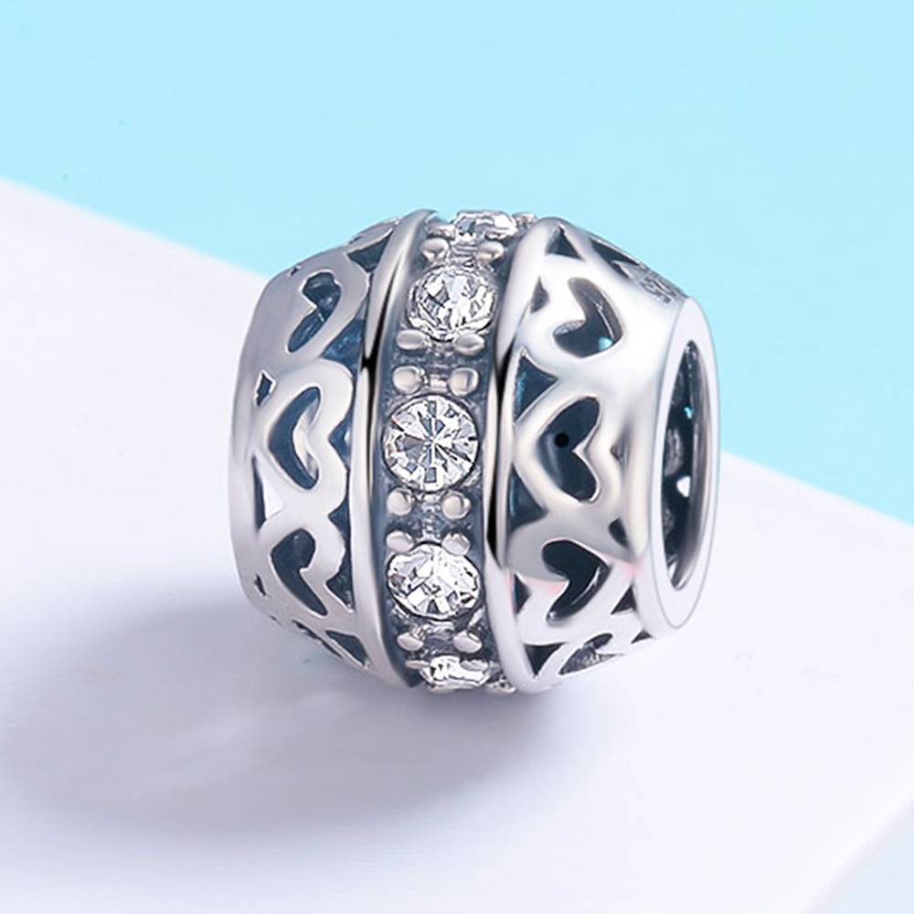 Talisman din Argint Cute Round Crystal