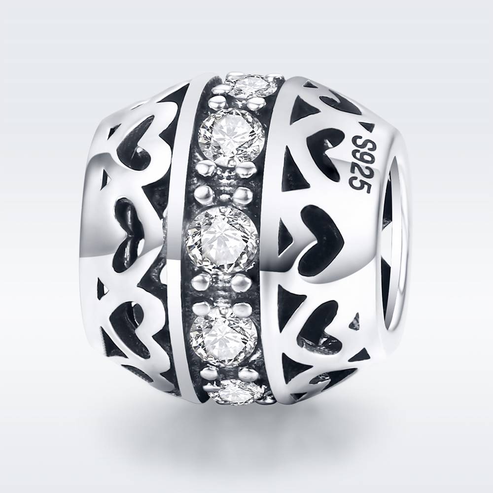 Talisman din Argint Cute Round Crystal