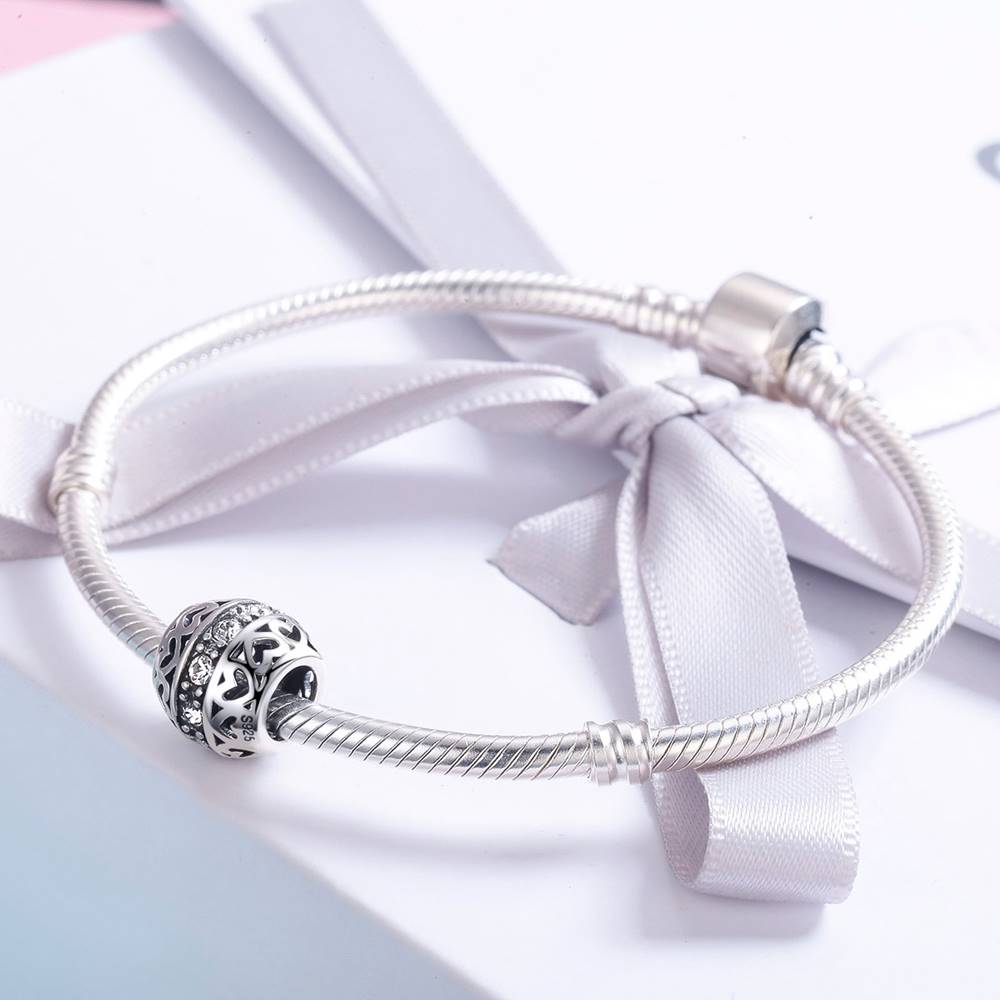 Talisman din Argint Cute Round Crystal