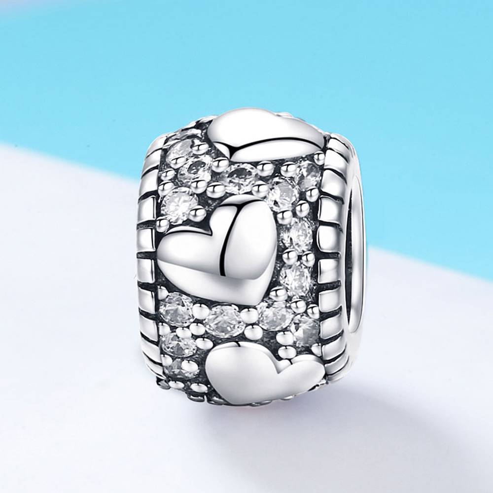 Talisman din Argint Diamond Hearts