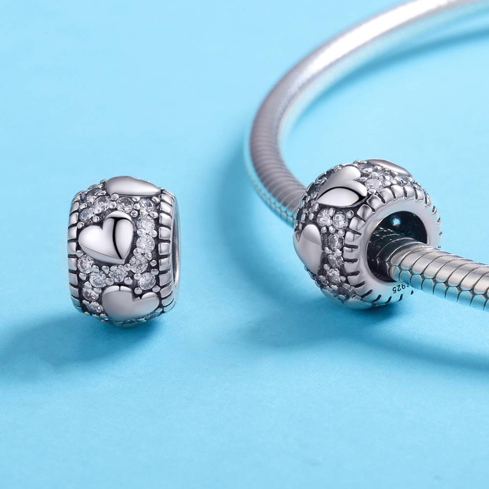 Talisman din Argint Diamond Hearts