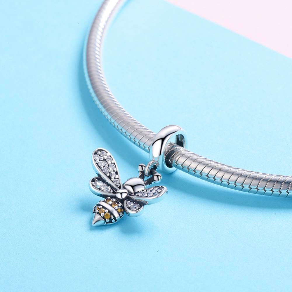 Talisman din Argint Diamond Bee