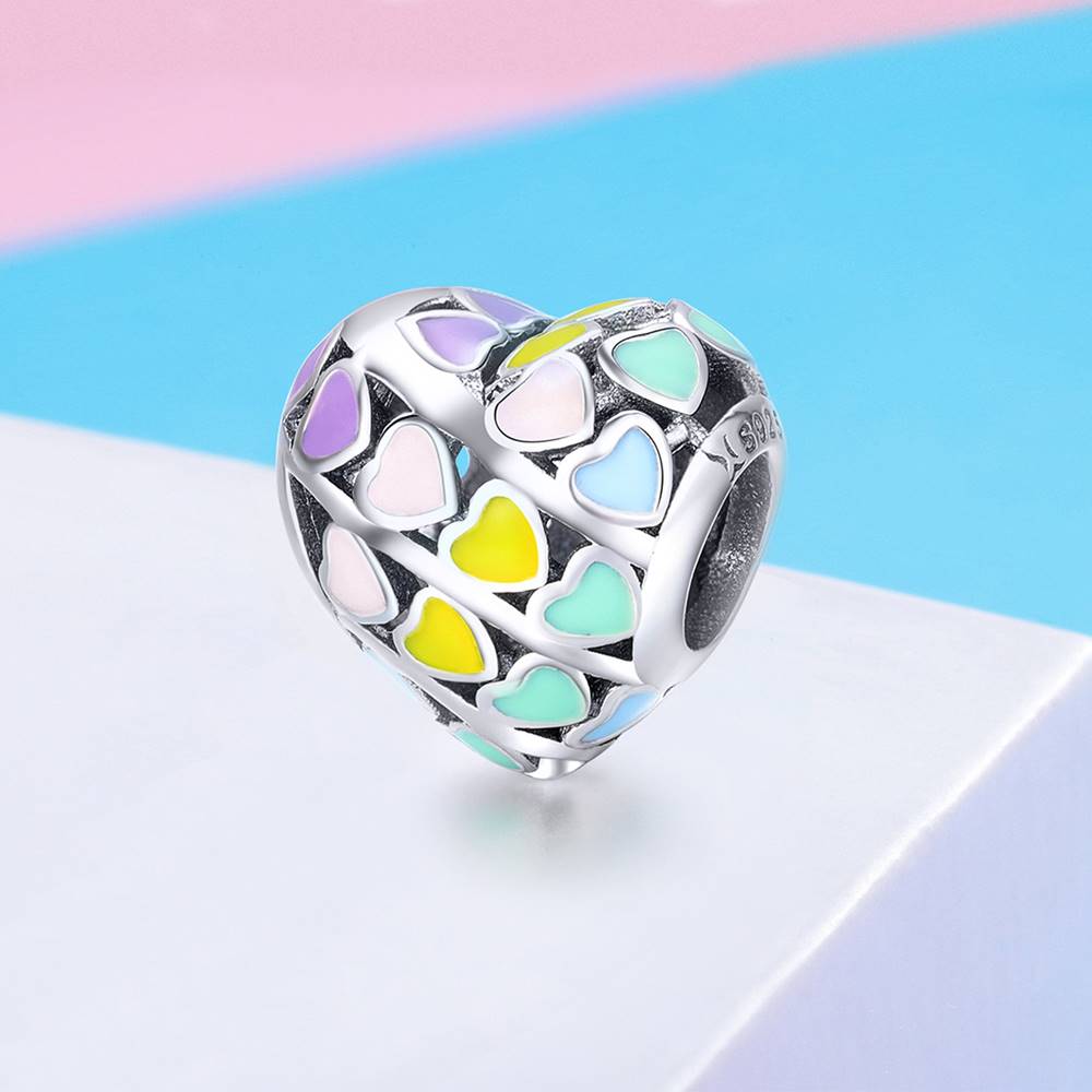 Talisman din Argint Heart in Colours